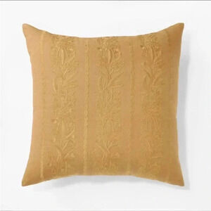 NWT Tonal Embroidered Acorn Lumbar Throw Pillow Dark Tan -  Studio McGee